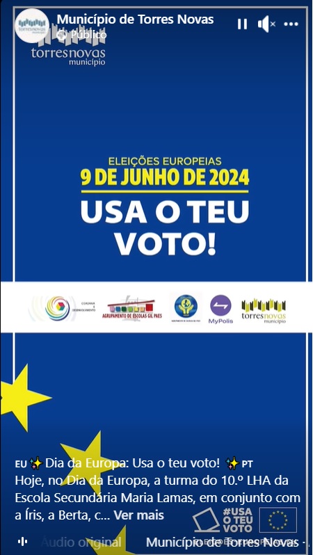 Alunos do Clube Europeu AEGP lançam apelo à comunidade para votar nas eleições europeias